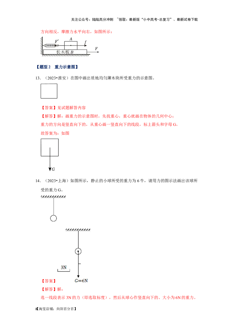挑战10作图题（光学和力学综合46题）（解析版）_02中考总复习（2026版更新中）_04-物理-中考总复习_2024年中考复习资料_专项复习资料_❤备战2024年中考物理真题《压轴挑战》分类汇编