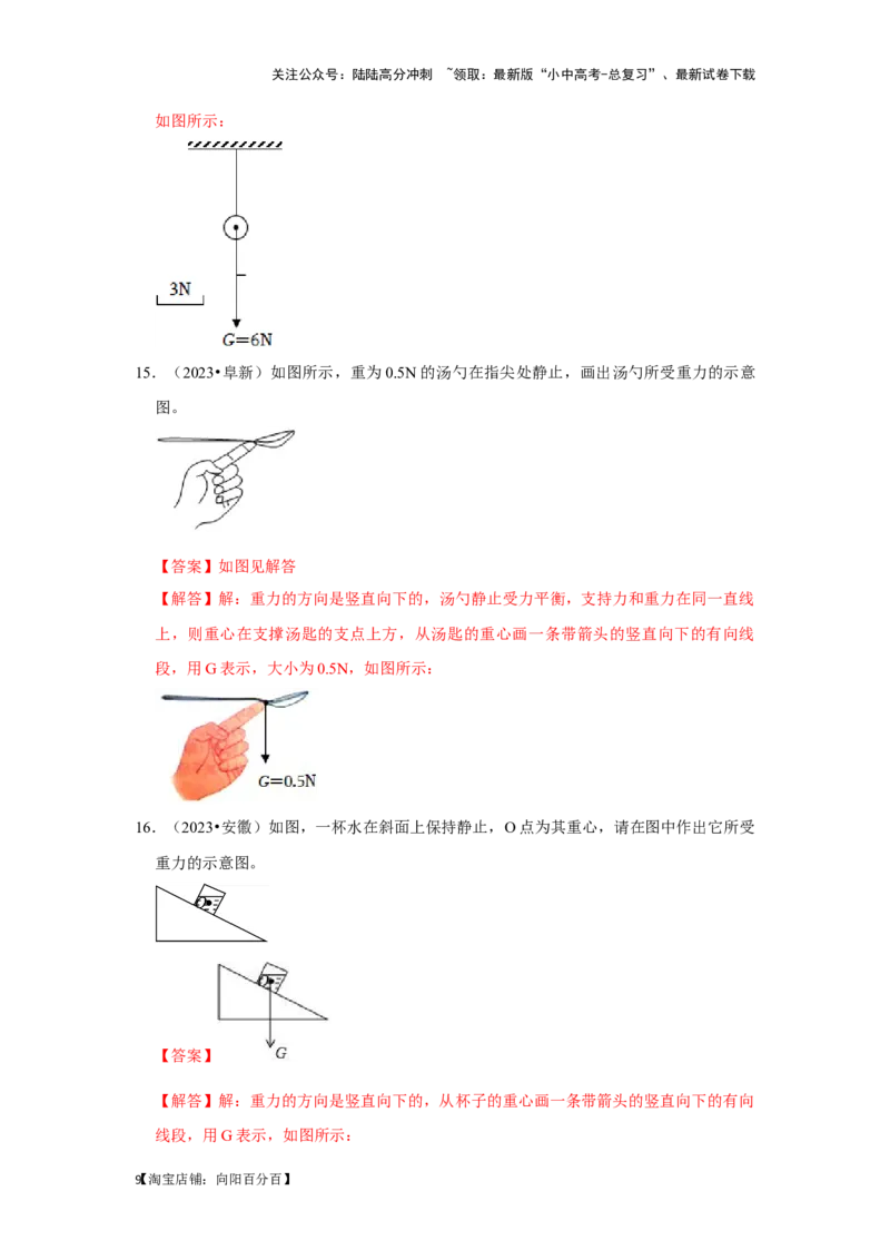 挑战10作图题（光学和力学综合46题）（解析版）_02中考总复习（2026版更新中）_04-物理-中考总复习_2024年中考复习资料_专项复习资料_❤备战2024年中考物理真题《压轴挑战》分类汇编