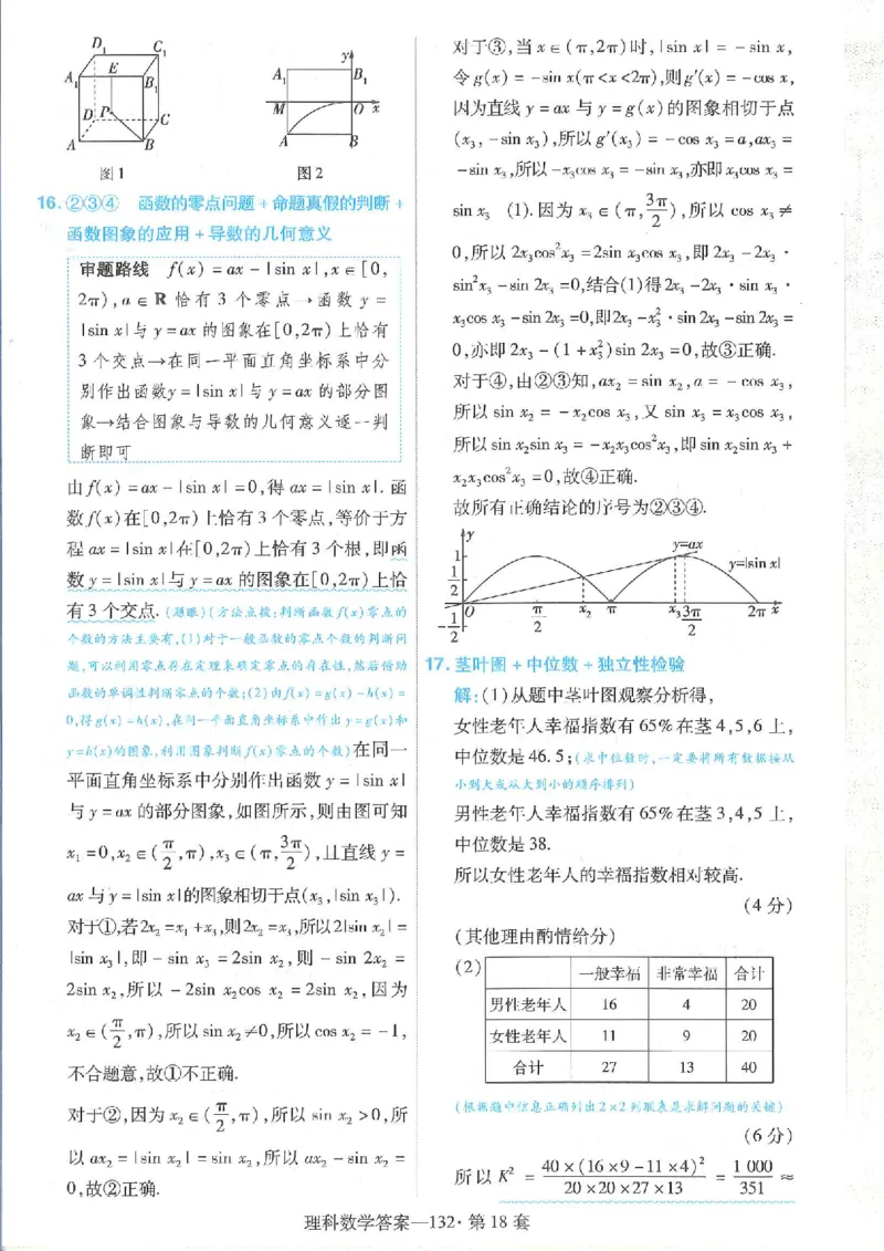 2023理科金考卷45套理科答案_2.2025数学总复习_数学高考模拟题_2023年模拟题_老高考_理科数学&middot;全国甲卷2023金考卷