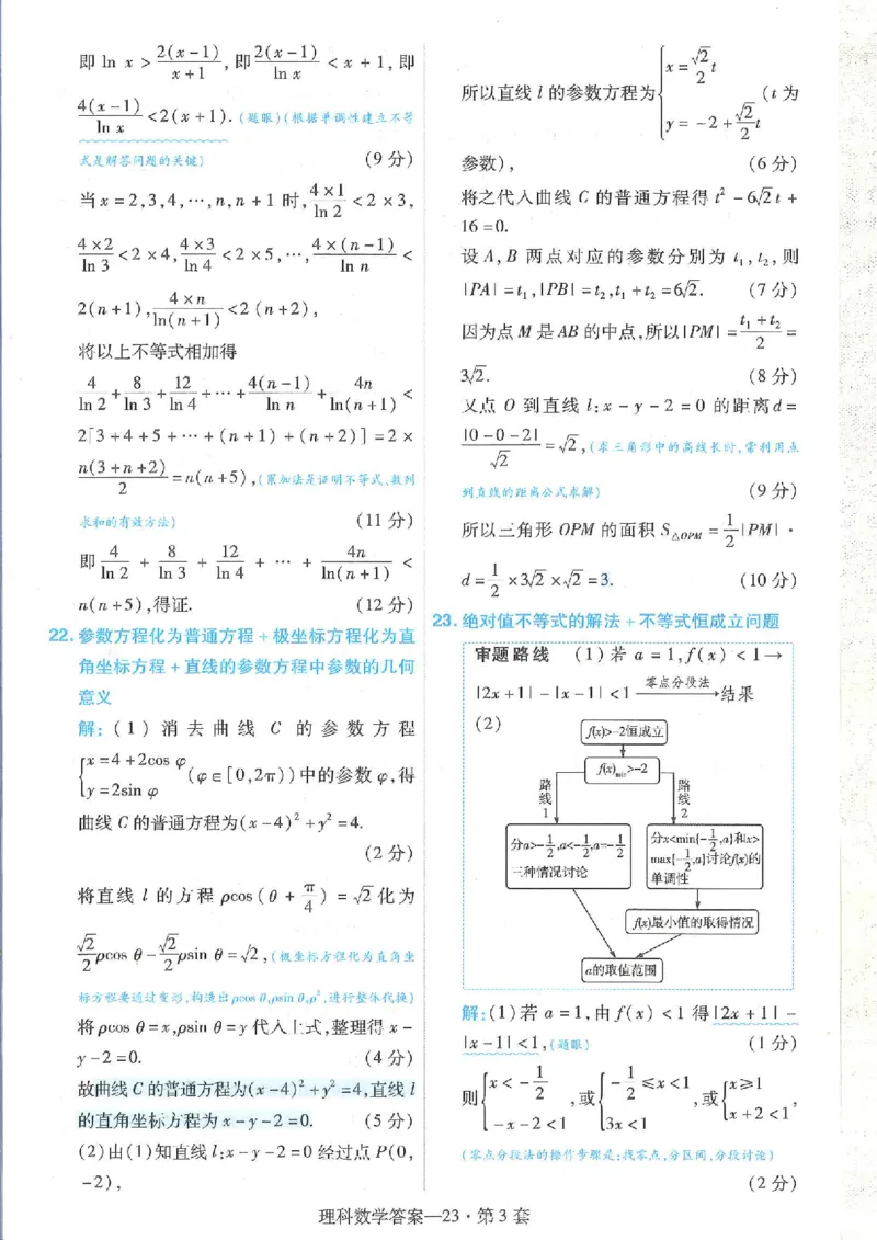 2023理科金考卷45套理科答案_2.2025数学总复习_数学高考模拟题_2023年模拟题_老高考_理科数学&middot;全国甲卷2023金考卷