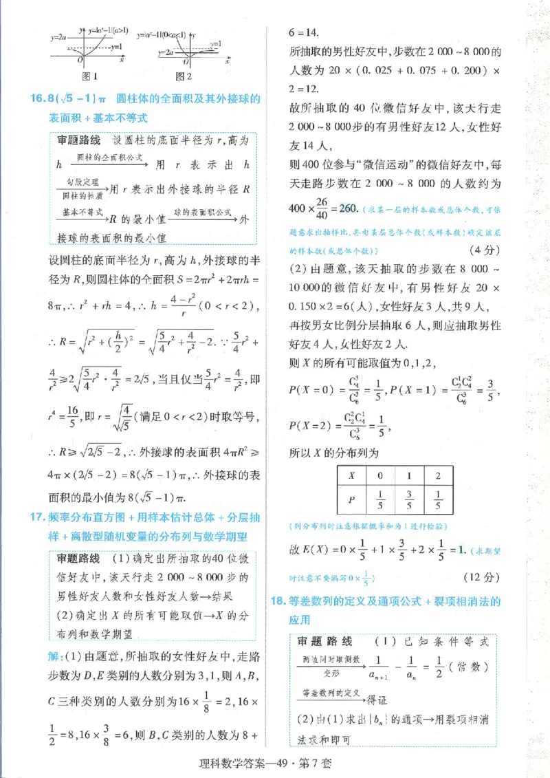 2023理科金考卷45套理科答案_2.2025数学总复习_数学高考模拟题_2023年模拟题_老高考_理科数学&middot;全国甲卷2023金考卷
