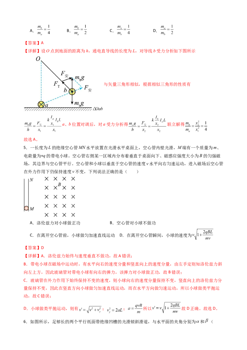 物理（新高考通用）-2024年高考终极押题猜想（解析版）_4.2025物理总复习_2024年新高考资料_5.2024三轮冲刺_物理-2024年高考终极押题猜想