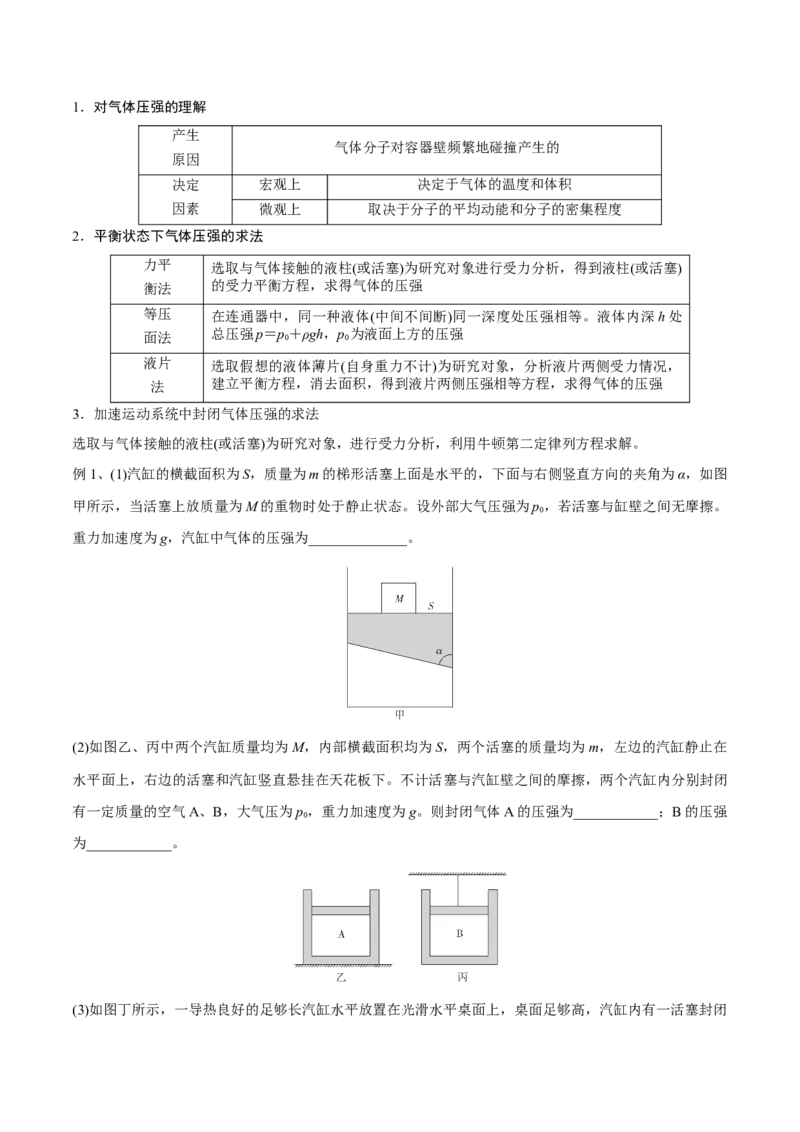 第二讲固体液体气体（解析版）_4.2025物理总复习_2023年新高复习资料_一轮复习_2023年高三物理一轮复习精讲精练278111462_第十六章热学