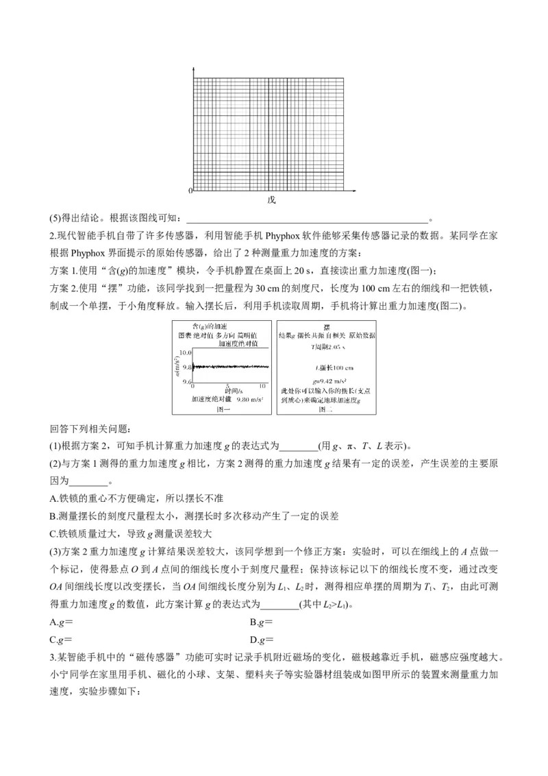 第32讲实验：用单摆测量重力加速度（讲义）（原卷版）_4.2025物理总复习_2025年新高考资料_一轮复习_2025年高考物理一轮复习讲练测（新教材新高考）
