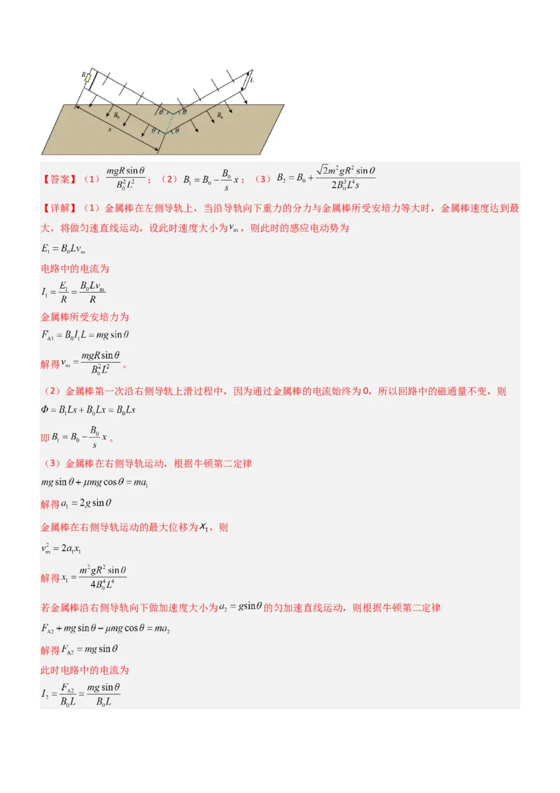 压轴题09电磁感应（解析版）_4.2025物理总复习_2024年新高考资料_5.2024三轮冲刺_2024年高考物理压轴题专项训练（新高考通用）