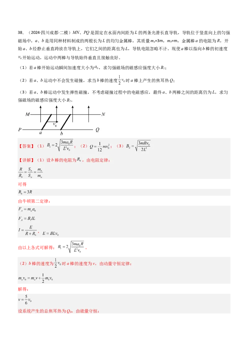 压轴题09电磁感应（解析版）_4.2025物理总复习_2024年新高考资料_5.2024三轮冲刺_2024年高考物理压轴题专项训练（新高考通用）