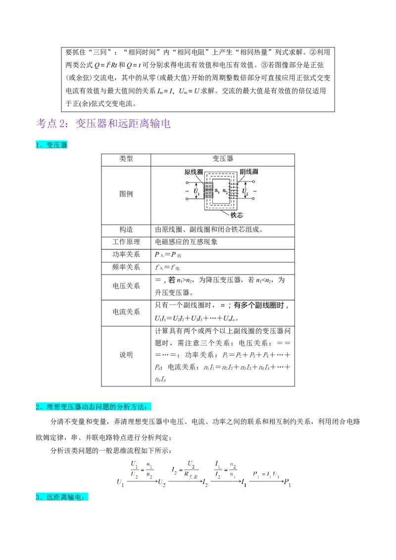 押广东卷选择题9交变电流（原卷版）_4.2025物理总复习_2024年新高考资料_5.2024三轮冲刺_备战2024年高考物理临考题号押题（广东专用）324210116