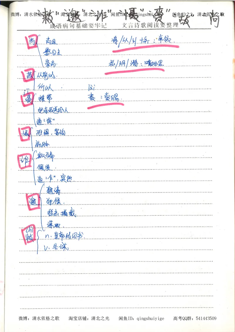 1.衡水中学高考积累与改错_高一语文（第1本）_200页_高中衡水学霸笔记_高中全部赠品_错题集高中九科_语文积累与改错