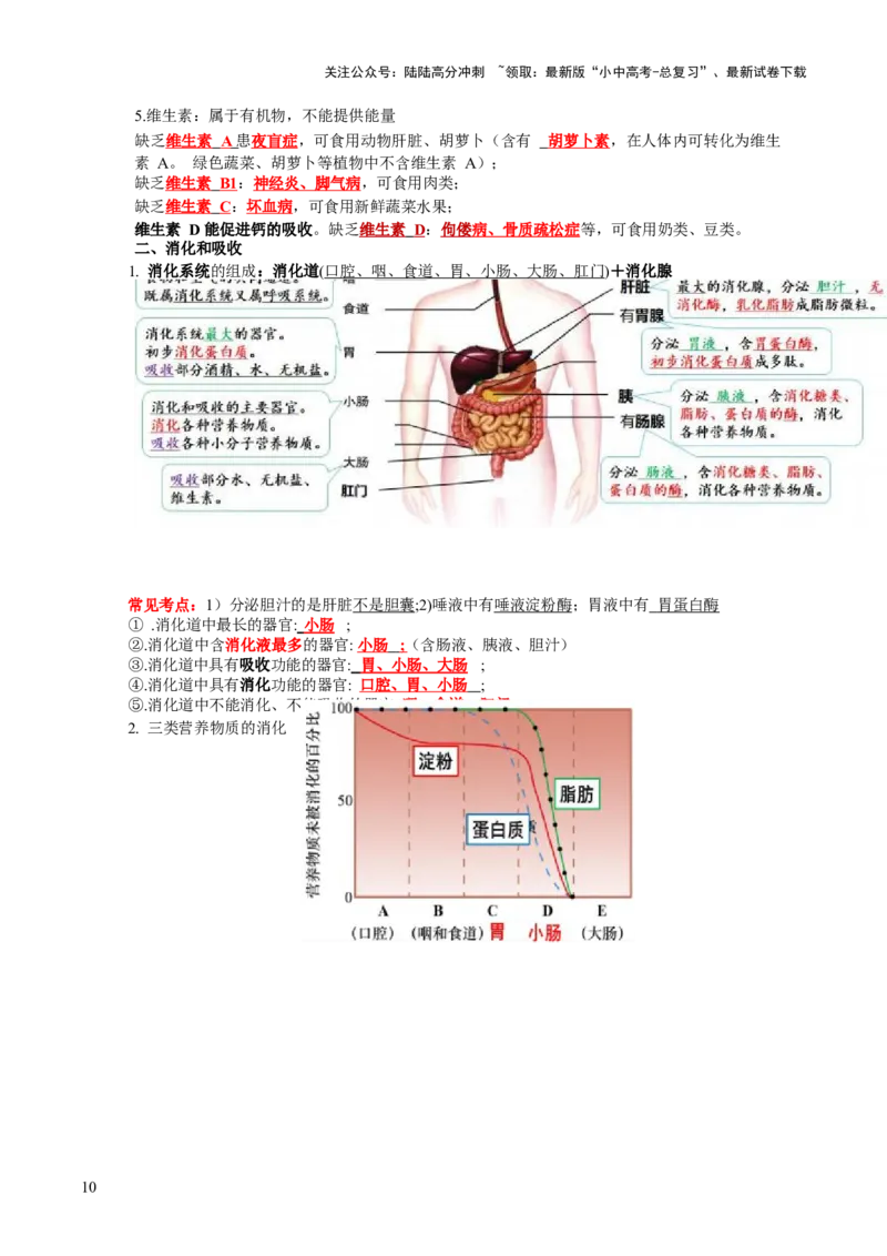 主题五人体生理与健康（讲练）（原卷版）_02中考总复习（2026版更新中）_08-生物-中考总复习_2025中考复习资料_2025中考二轮课件ppt+讲义+练习生物_讲义+练习