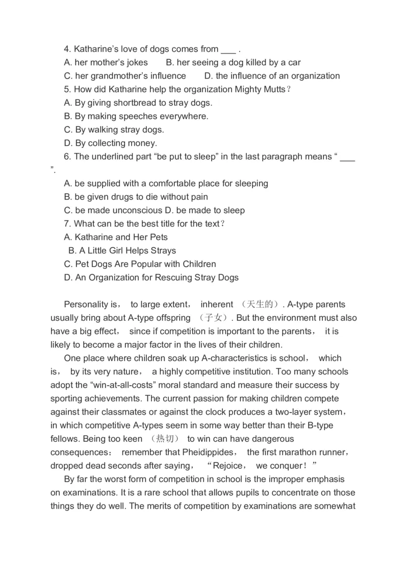 2023届高考英语一轮复习（含答案）分类综合训练：阅读理解完形填空书面表达（含答案）_3.2025英语总复习_赠品通用版（老高考）复习资料_二轮复习