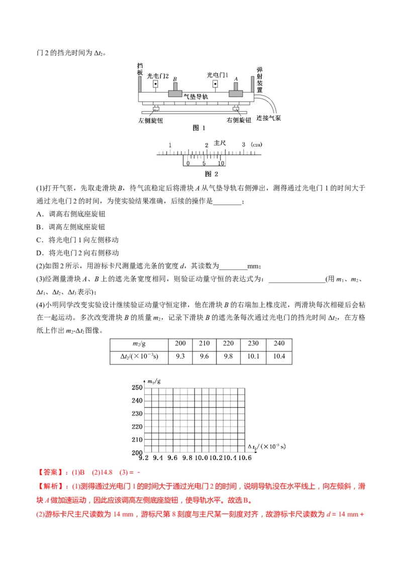 第29讲实验：验证动量守恒定律（讲义）（解析版）_4.2025物理总复习_2025年新高考资料_一轮复习_2025年高考物理一轮复习讲练测（新教材新高考）