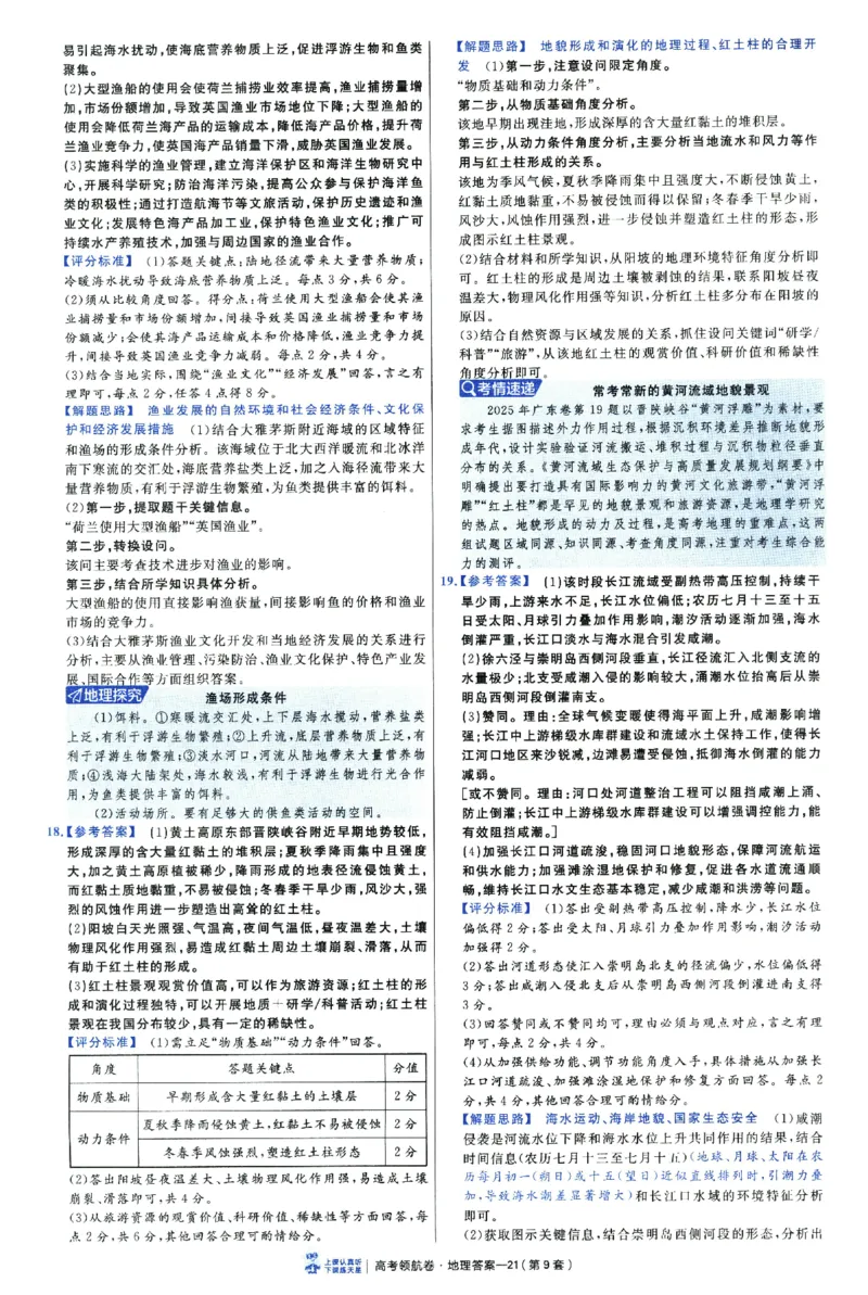 2026版金考卷&middot;百校联盟高考领航卷地理（新教材版）-答案_2026版金考卷&middot;百校联盟高考领航卷（全科）_2026版金考卷&middot;百校联盟高考领航卷地理（新教材版）