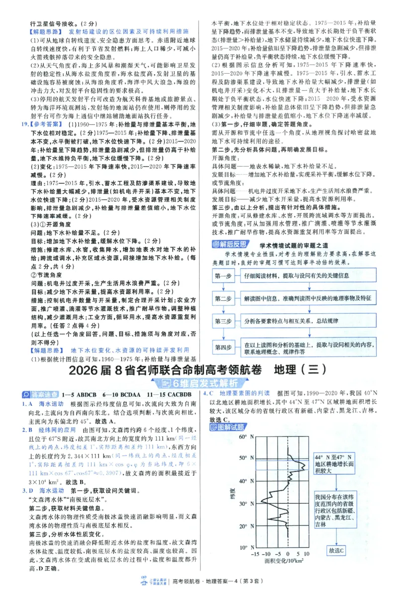 2026版金考卷&middot;百校联盟高考领航卷地理（新教材版）-答案_2026版金考卷&middot;百校联盟高考领航卷（全科）_2026版金考卷&middot;百校联盟高考领航卷地理（新教材版）
