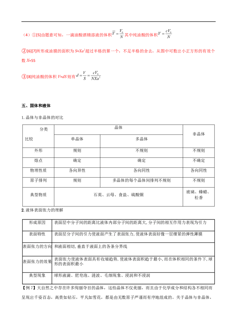 专题69分子动理论、固体与液体（解析版）_4.2025物理总复习_2023年新高复习资料_一轮复习_2023届高三物理一轮复习多维度导学与分层专练