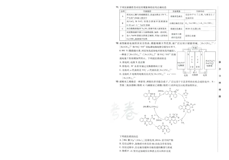 2026版金考卷&middot;百校联盟高考领航卷化学（新教材版）-A4_2026版金考卷&middot;百校联盟高考领航卷（全科）_2026版金考卷&middot;百校联盟高考领航卷化学（新教材版）