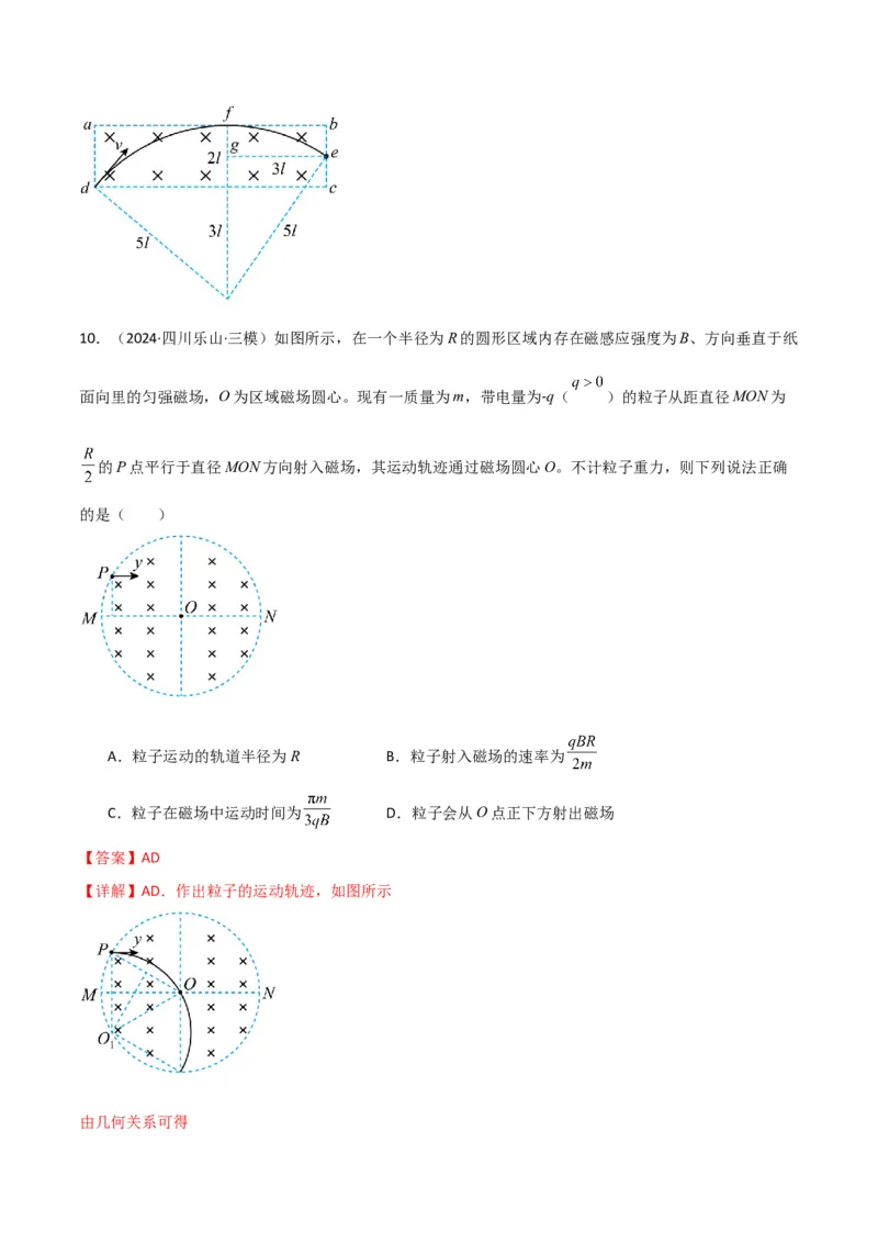 专题突破卷11带电粒子在磁场中的运动（单边界、双边界、三角形、四边形、圆边界、临界问题、多解问题）（解析版）_4.2025物理总复习_2025年新高考资料_一轮复习