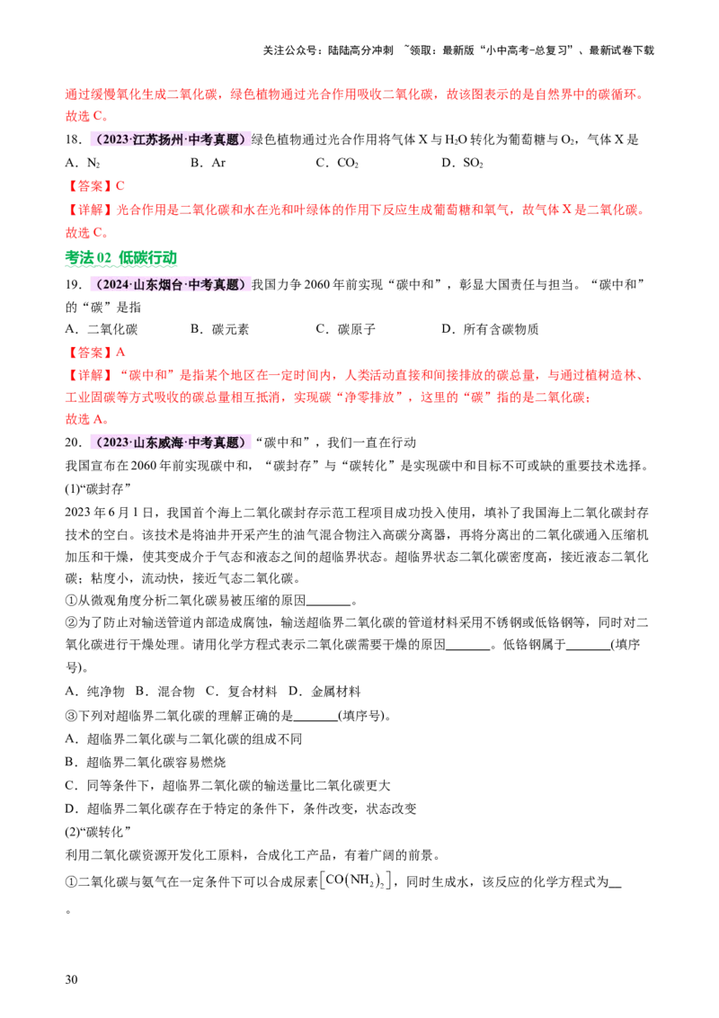 主题六跨学科实践活动（讲练）（解析版）_02中考总复习（2026版更新中）_05-化学-中考总复习_2025年中考复习资料_2025中考二轮课件ppt+讲义+练习化学_讲义+练习