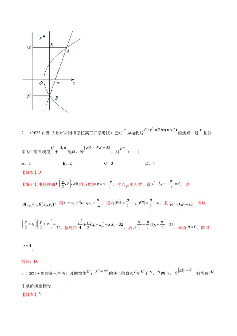 9.4抛物线（精讲）（提升版）（解析版）_2.2025数学总复习_2023年新高考资料_一轮复习_2023年高考数学一轮复习（提升版）（新高考地区专用）