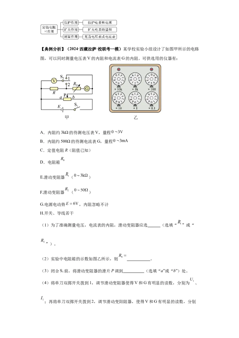 专题19电学试验（原卷版）_4.2025物理总复习_2024年新高考资料_2.2024二轮复习_2024年高考物理二轮热点题型归纳与变式演练（新高考通用）