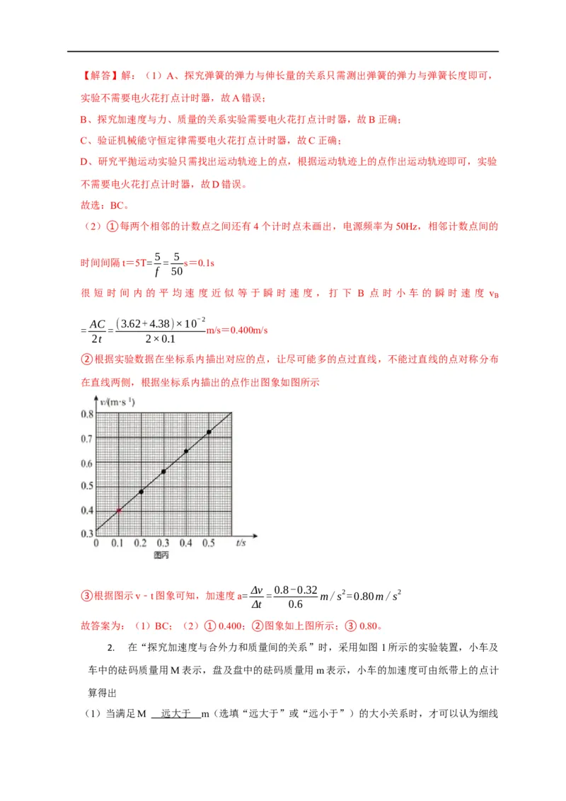 第11讲用图像处理实验数据和误差分析之牛顿第二定律相关实验（解析版）_4.2025物理总复习_2023年新高复习资料_专项复习_2023届高三物理高考复习101微专题模型精讲精练