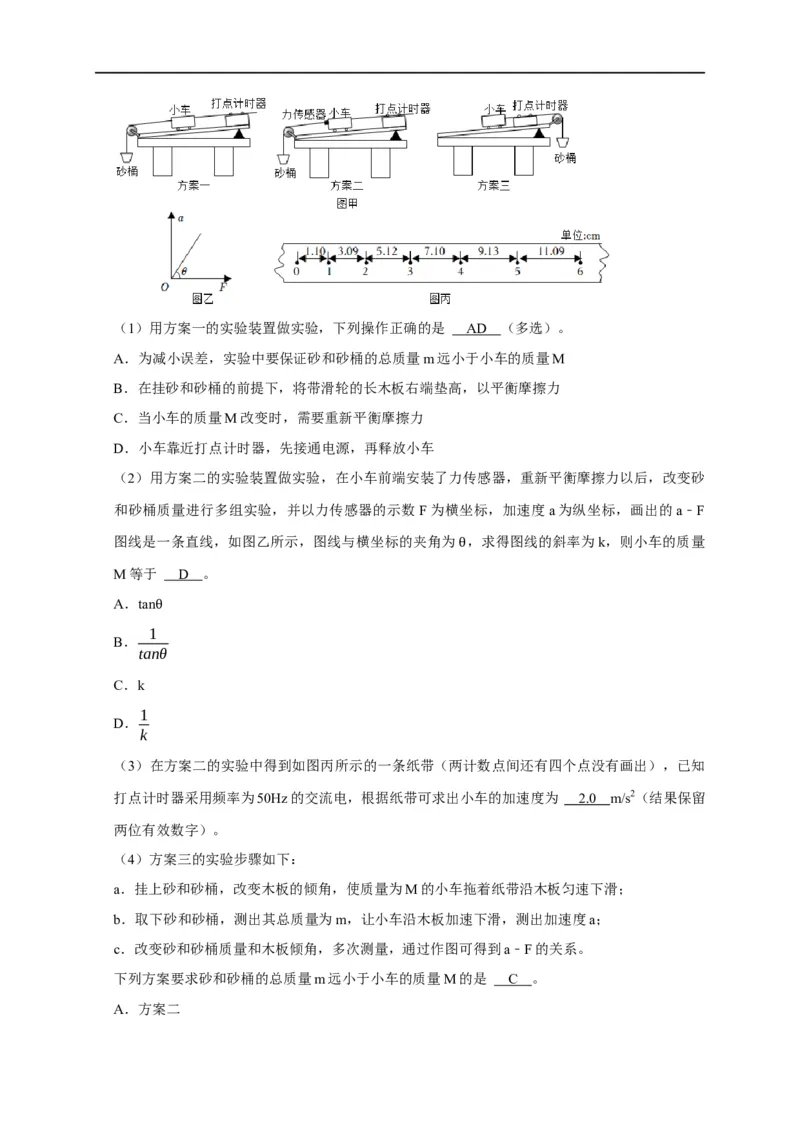 第11讲用图像处理实验数据和误差分析之牛顿第二定律相关实验（解析版）_4.2025物理总复习_2023年新高复习资料_专项复习_2023届高三物理高考复习101微专题模型精讲精练