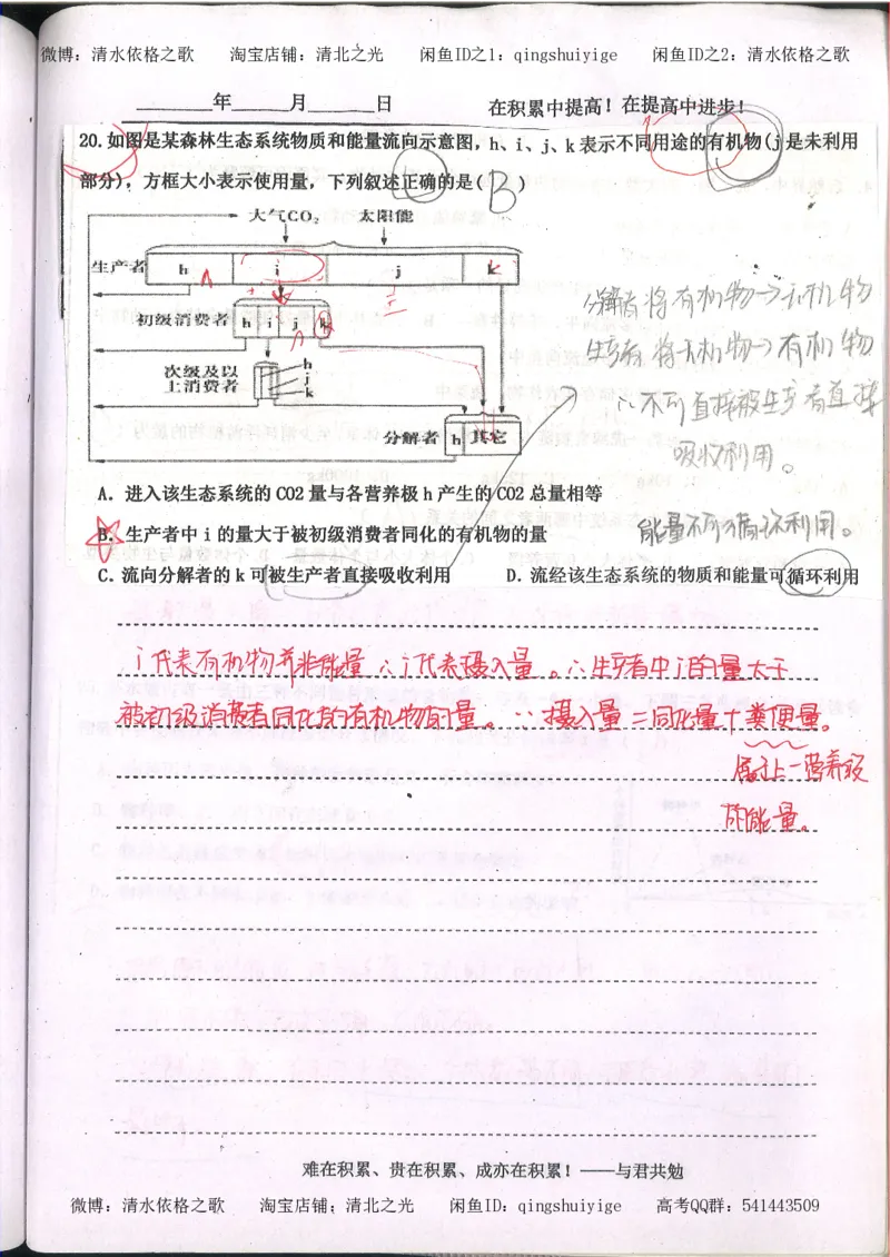3.衡水中学高考积累与改错_高二生物（第1本）_138页_高中衡水学霸笔记_高中全部赠品_错题集高中九科_生物积累与改错