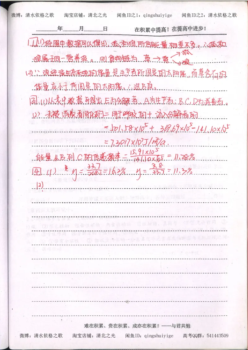 3.衡水中学高考积累与改错_高二生物（第1本）_138页_高中衡水学霸笔记_高中全部赠品_错题集高中九科_生物积累与改错