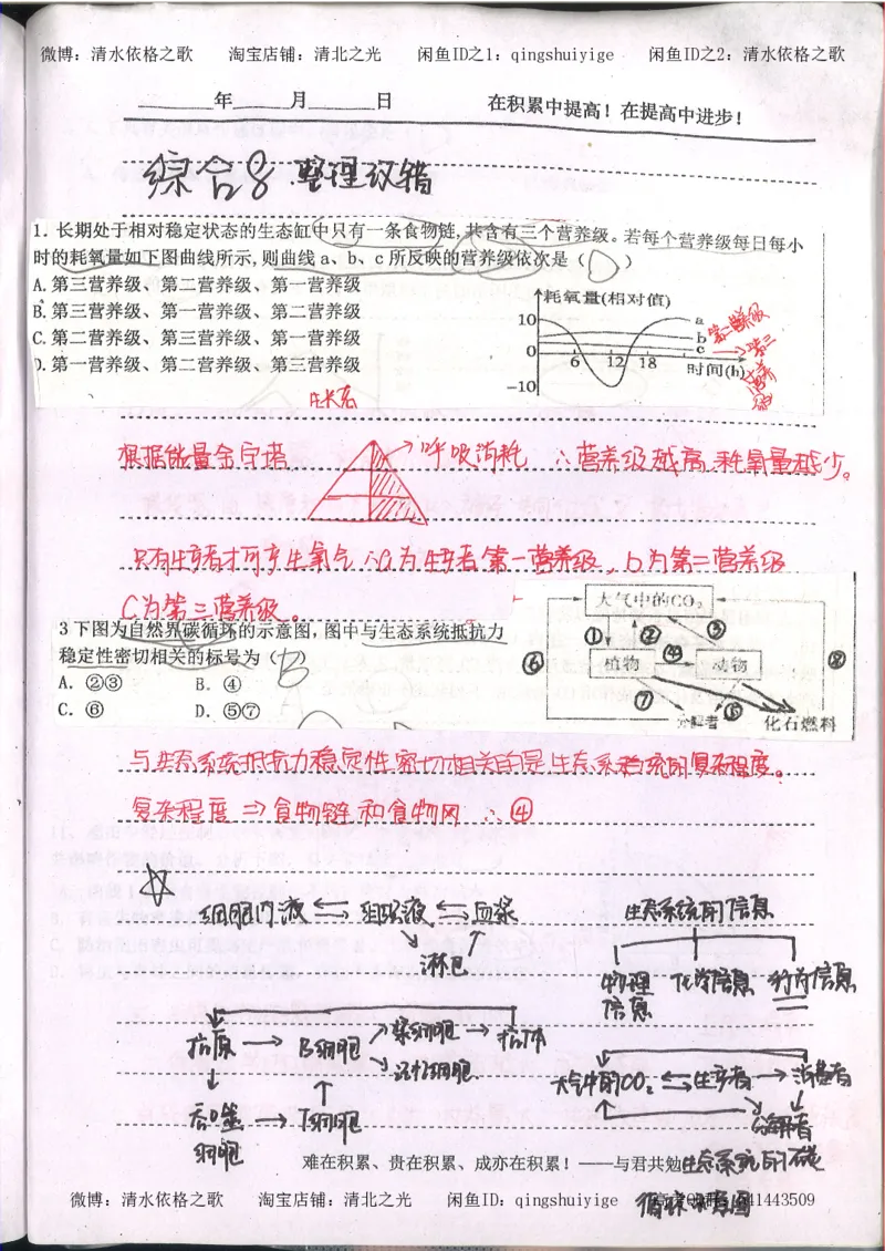 3.衡水中学高考积累与改错_高二生物（第1本）_138页_高中衡水学霸笔记_高中全部赠品_错题集高中九科_生物积累与改错