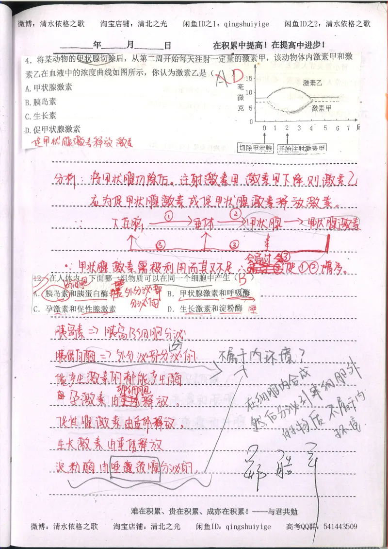 3.衡水中学高考积累与改错_高二生物（第1本）_138页_高中衡水学霸笔记_高中全部赠品_错题集高中九科_生物积累与改错