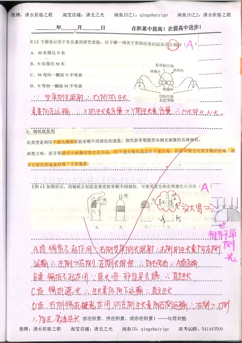 3.衡水中学高考积累与改错_高二生物（第1本）_138页_高中衡水学霸笔记_高中全部赠品_错题集高中九科_生物积累与改错