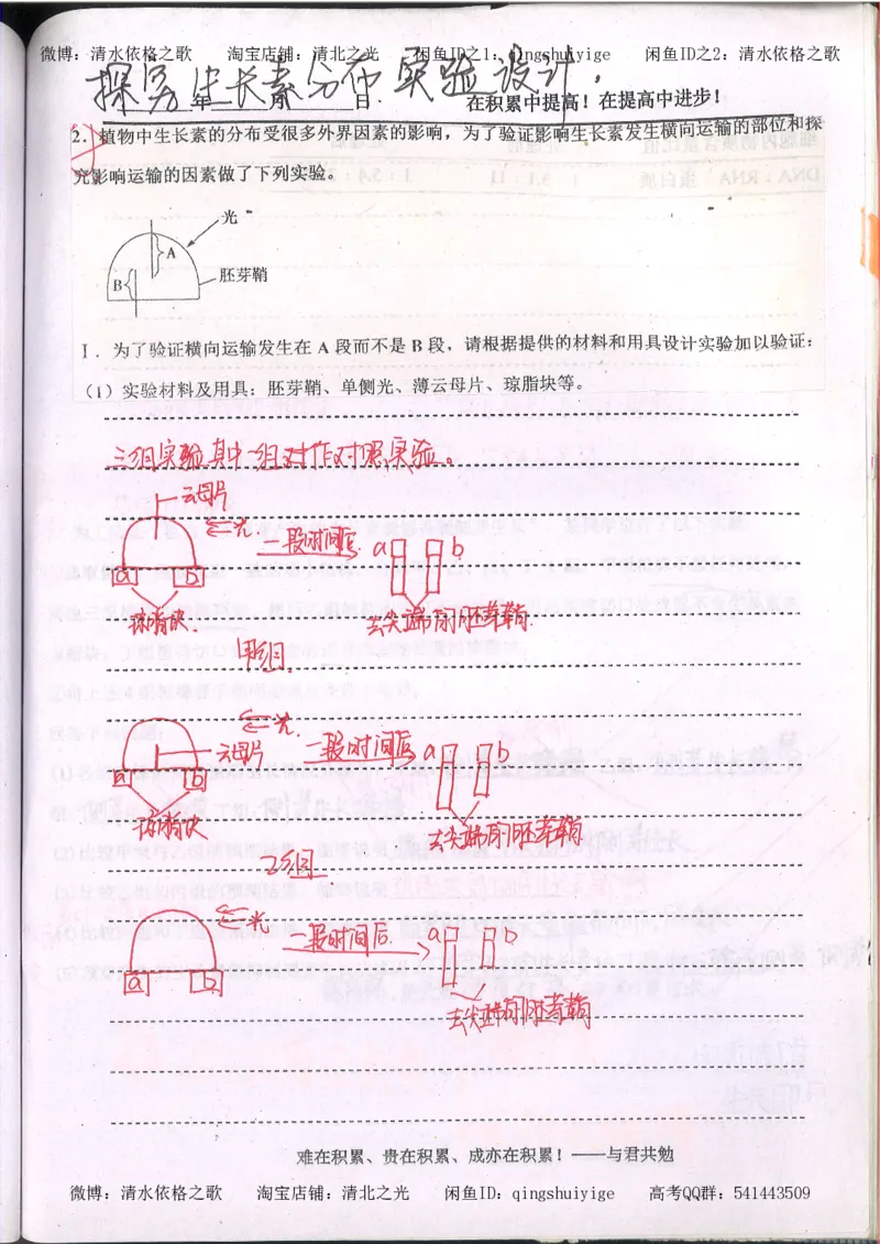 3.衡水中学高考积累与改错_高二生物（第1本）_138页_高中衡水学霸笔记_高中全部赠品_错题集高中九科_生物积累与改错