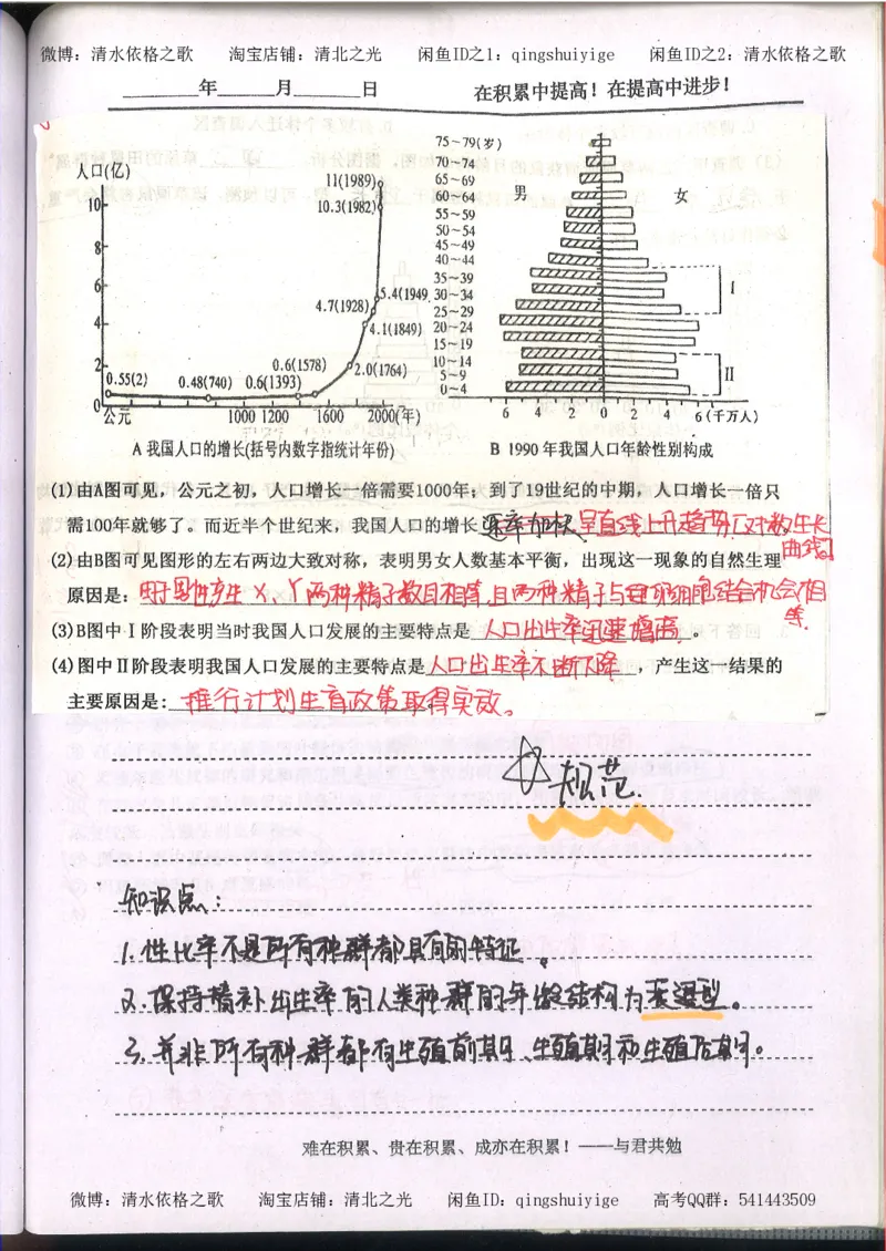 3.衡水中学高考积累与改错_高二生物（第1本）_138页_高中衡水学霸笔记_高中全部赠品_错题集高中九科_生物积累与改错