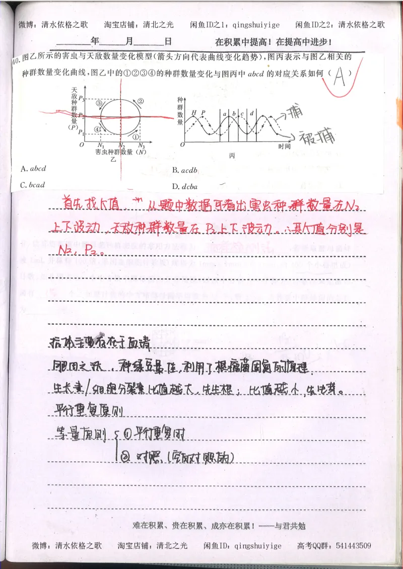 3.衡水中学高考积累与改错_高二生物（第1本）_138页_高中衡水学霸笔记_高中全部赠品_错题集高中九科_生物积累与改错
