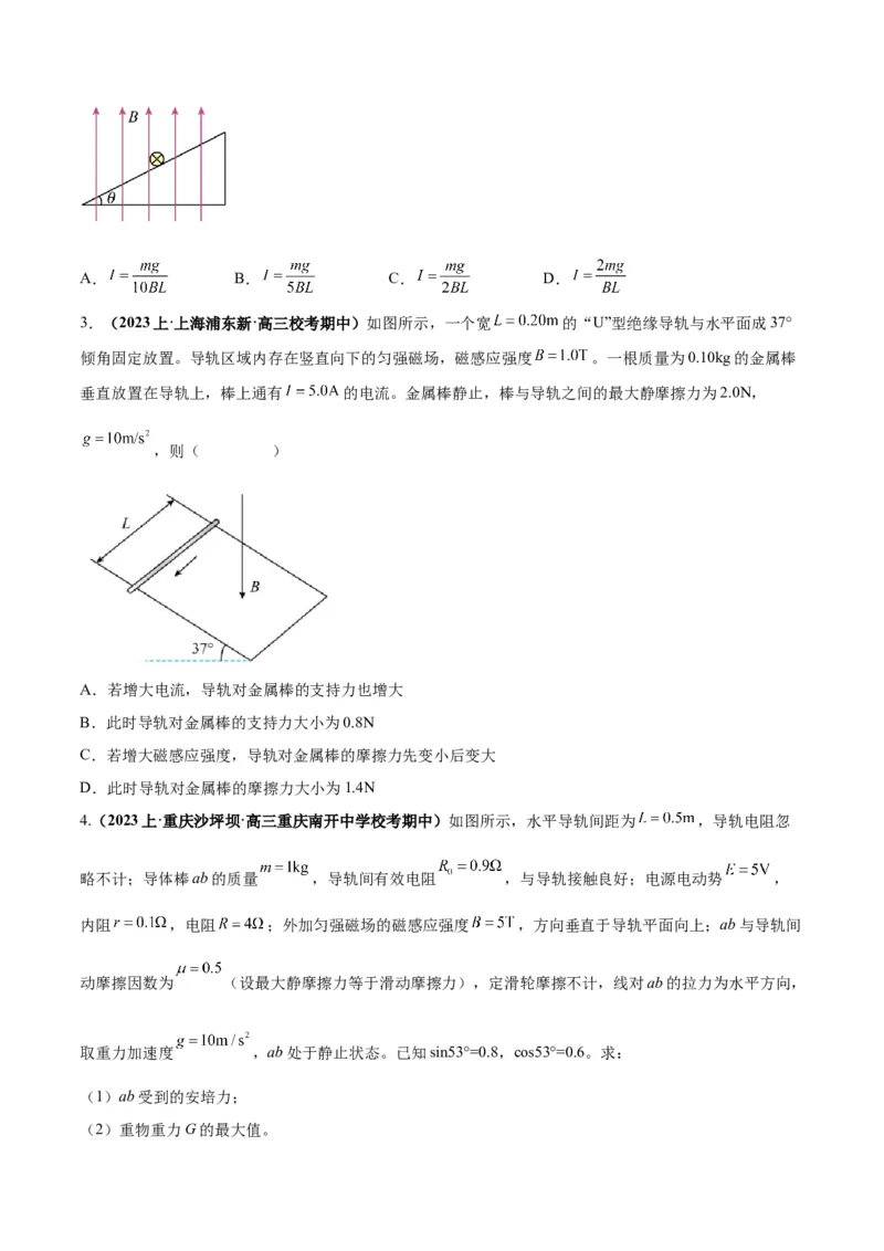 专题12磁场的性质带电粒子在磁场中的运动（原卷版）_4.2025物理总复习_2024年新高考资料_2.2024二轮复习_2024年高考物理二轮热点题型归纳与变式演练（新高考通用）