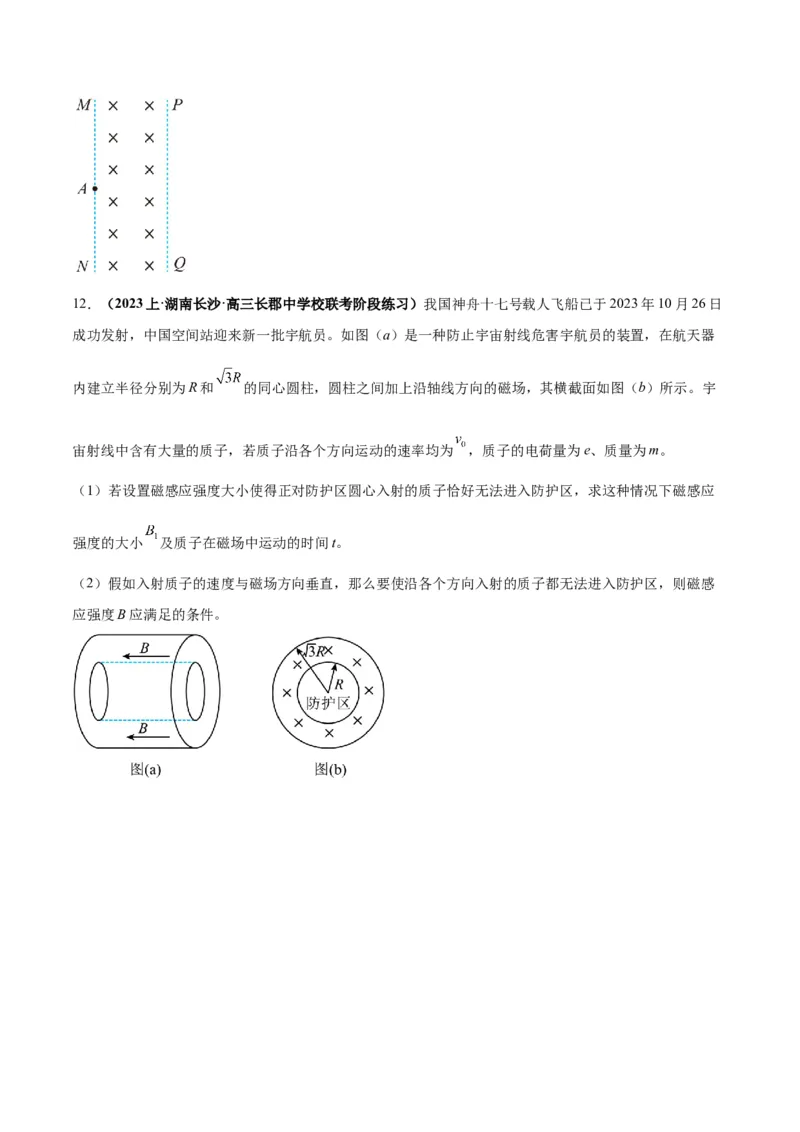 专题12磁场的性质带电粒子在磁场中的运动（原卷版）_4.2025物理总复习_2024年新高考资料_2.2024二轮复习_2024年高考物理二轮热点题型归纳与变式演练（新高考通用）