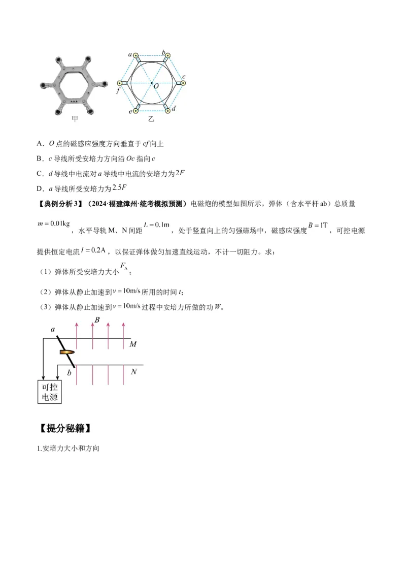 专题12磁场的性质带电粒子在磁场中的运动（原卷版）_4.2025物理总复习_2024年新高考资料_2.2024二轮复习_2024年高考物理二轮热点题型归纳与变式演练（新高考通用）