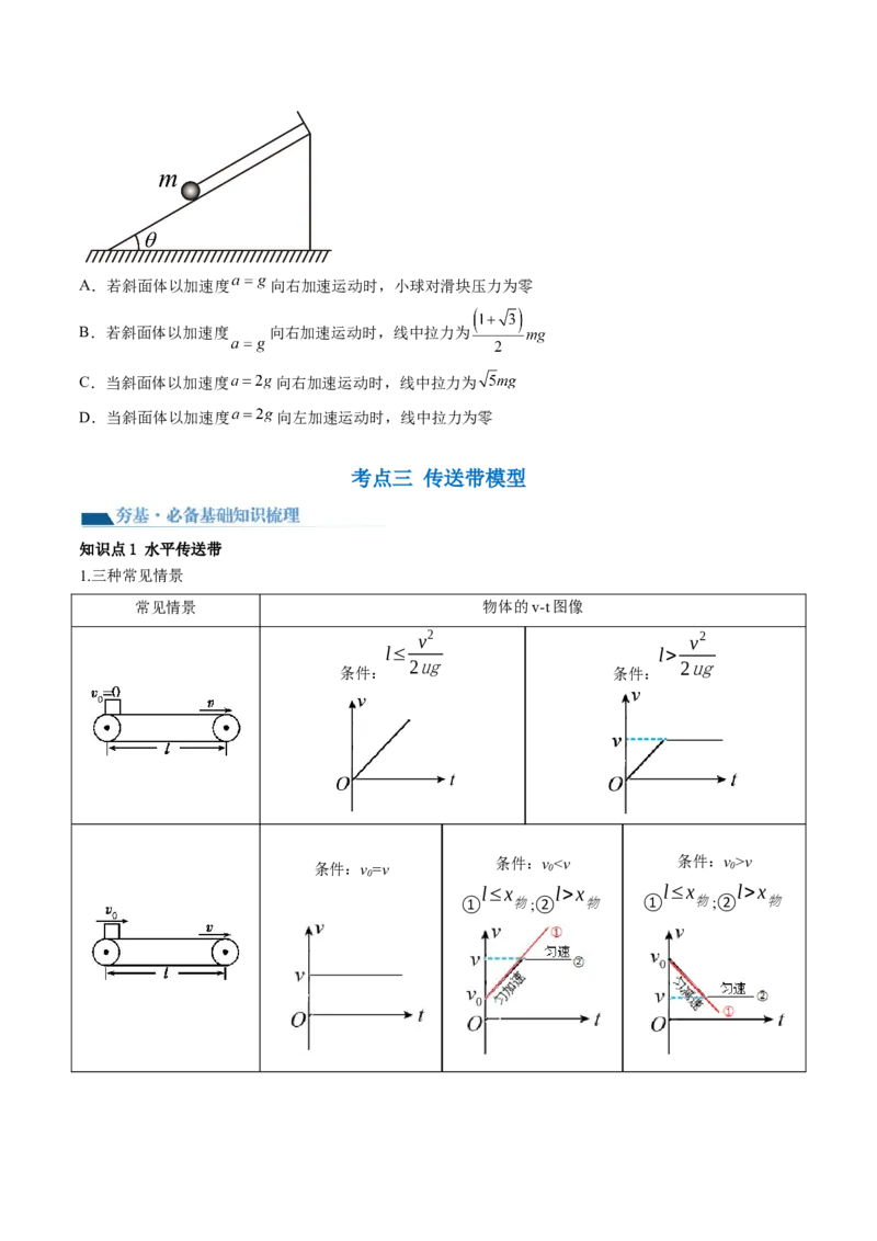 第14讲牛顿第二定律的综合应用（讲义）（原卷版）_4.2025物理总复习_2024年新高考资料_1.2024一轮复习_2024年高考物理一轮复习讲练测（新教材新高考）