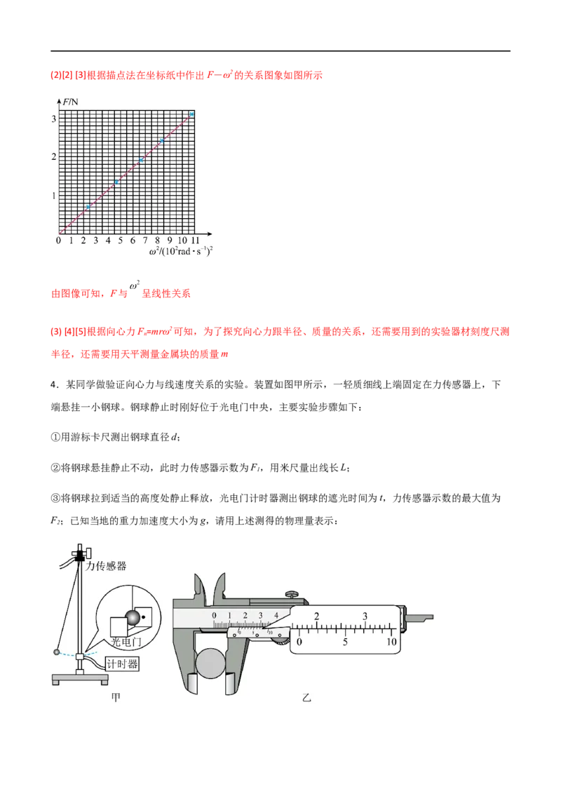专题27探究向心力大小的表达式（解析版）_4.2025物理总复习_2023年新高复习资料_一轮复习_2023届高三物理一轮复习多维度导学与分层专练
