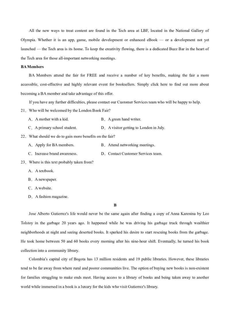 2024年一轮复习模拟卷第二模拟（新高考七省卷）（原卷版）_3.2025英语总复习_2024年新高考资料_1.2024一轮复习_2024年高考英语一轮复习讲练测（新教材新高考）_第八部分一轮复习模拟
