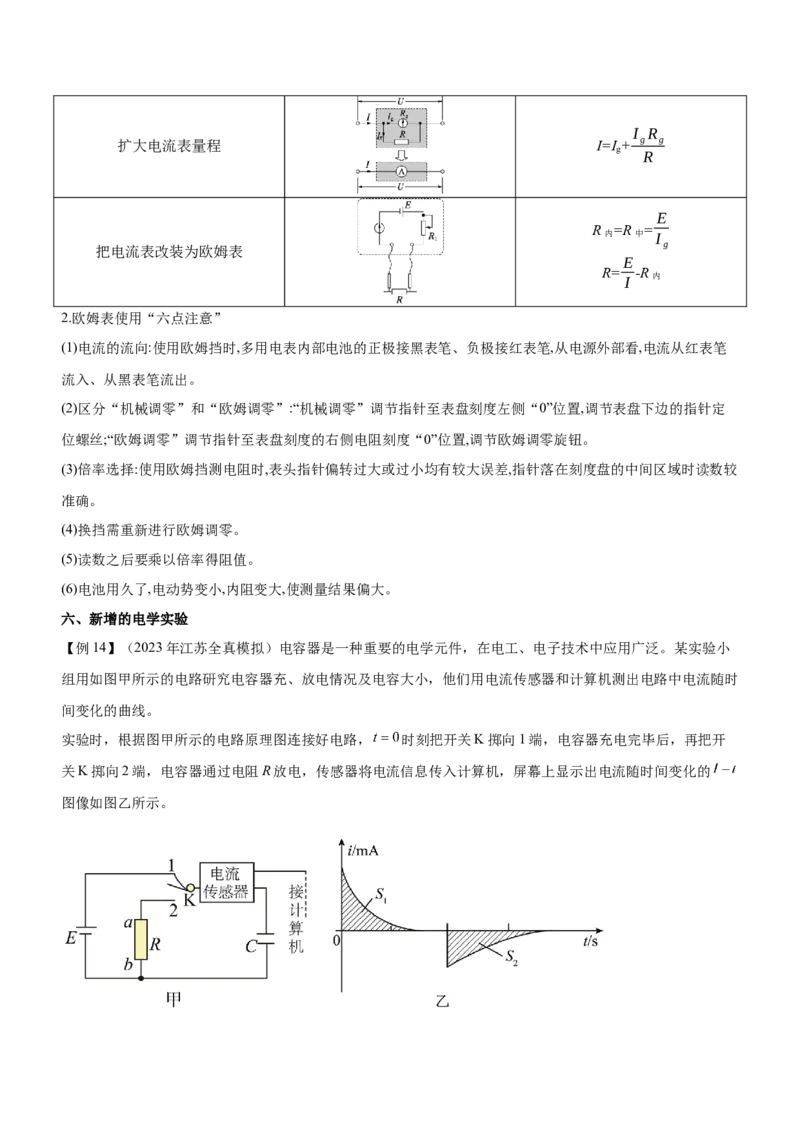 专题16电学实验（精讲）_4.2025物理总复习_赠品通用版（老高考）复习资料_二轮复习_2023年高考物理二轮复习讲练测（全国通用）288435117