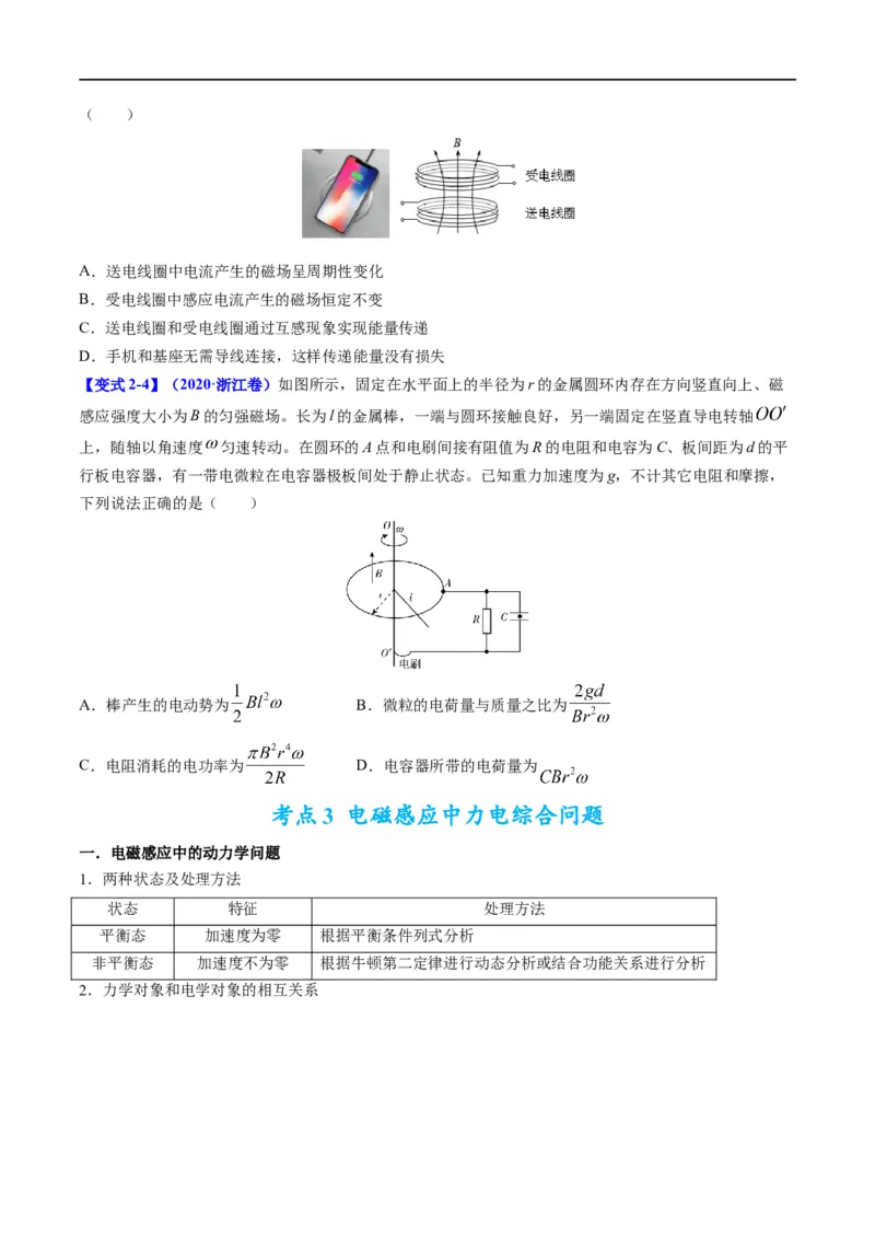 专题12：电磁感应定律及应用（原卷版）_4.2025物理总复习_赠品通用版（老高考）复习资料_二轮复习_2023年高考物理毕业班二轮热点题型归纳与变式演练（全国通用）