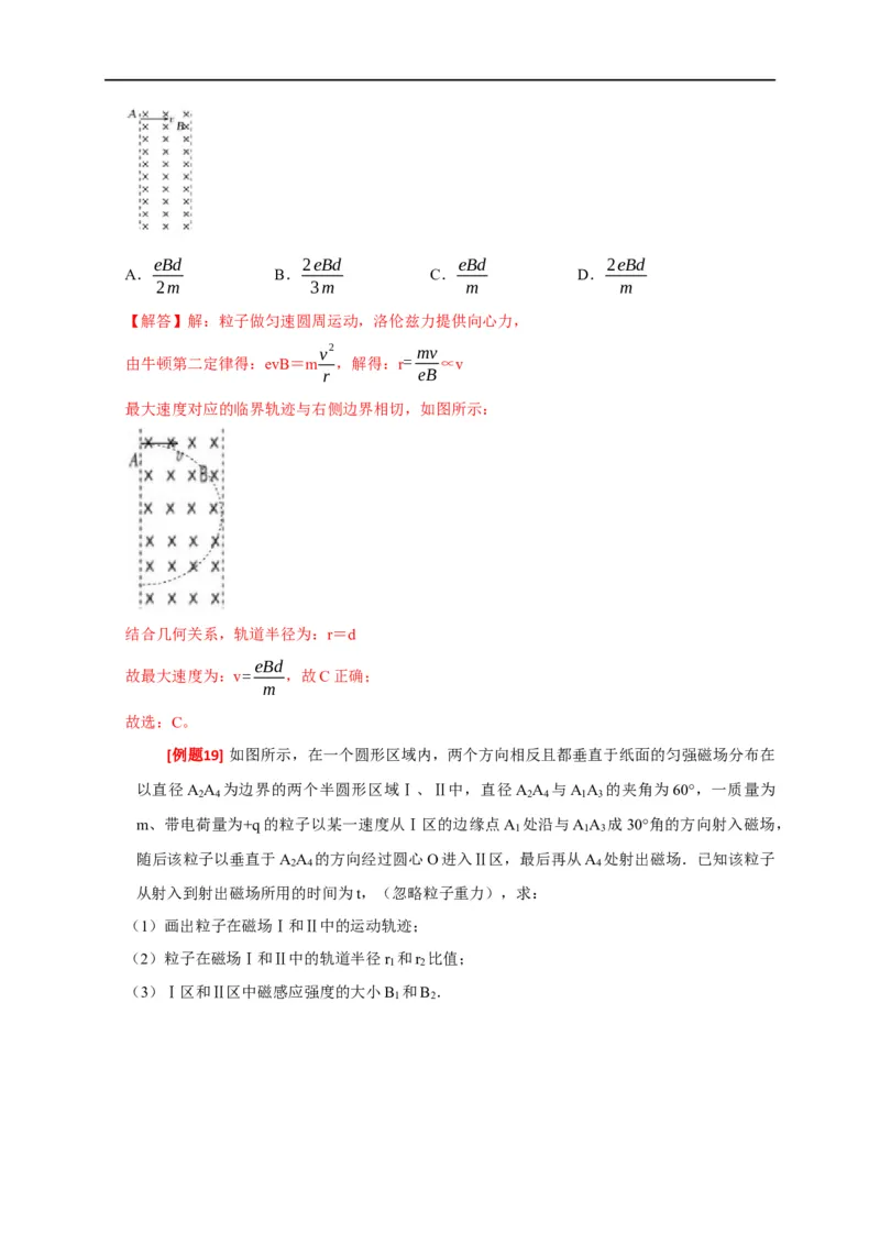 专题20磁场对运动电荷的作用（解析版）_4.2025物理总复习_赠品通用版（老高考）复习资料_专项复习_2023年高考冲刺物理热点知识讲练与题型归纳（全国通用）