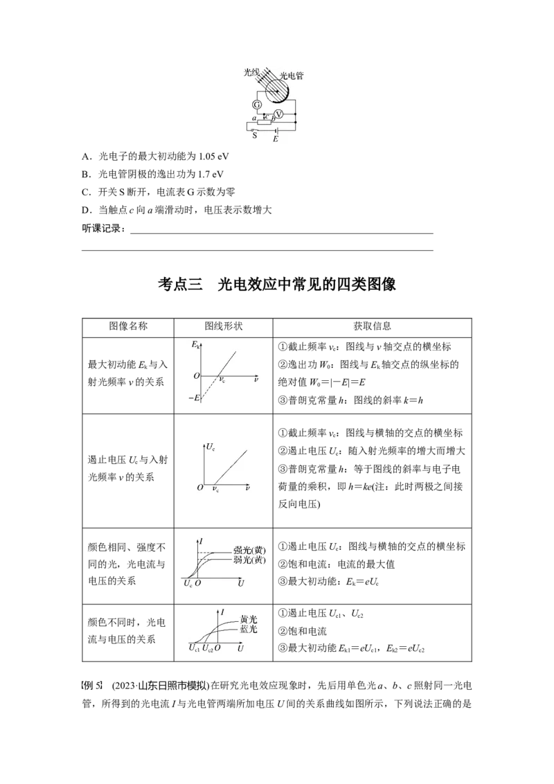 第16章第1讲　光电效应　波粒2象性_4.2025物理总复习_2024年新高考资料_1.2024一轮复习_2024年高考物理一轮复习讲义（新人教版）_学生版在此文件夹_大一轮复习讲义