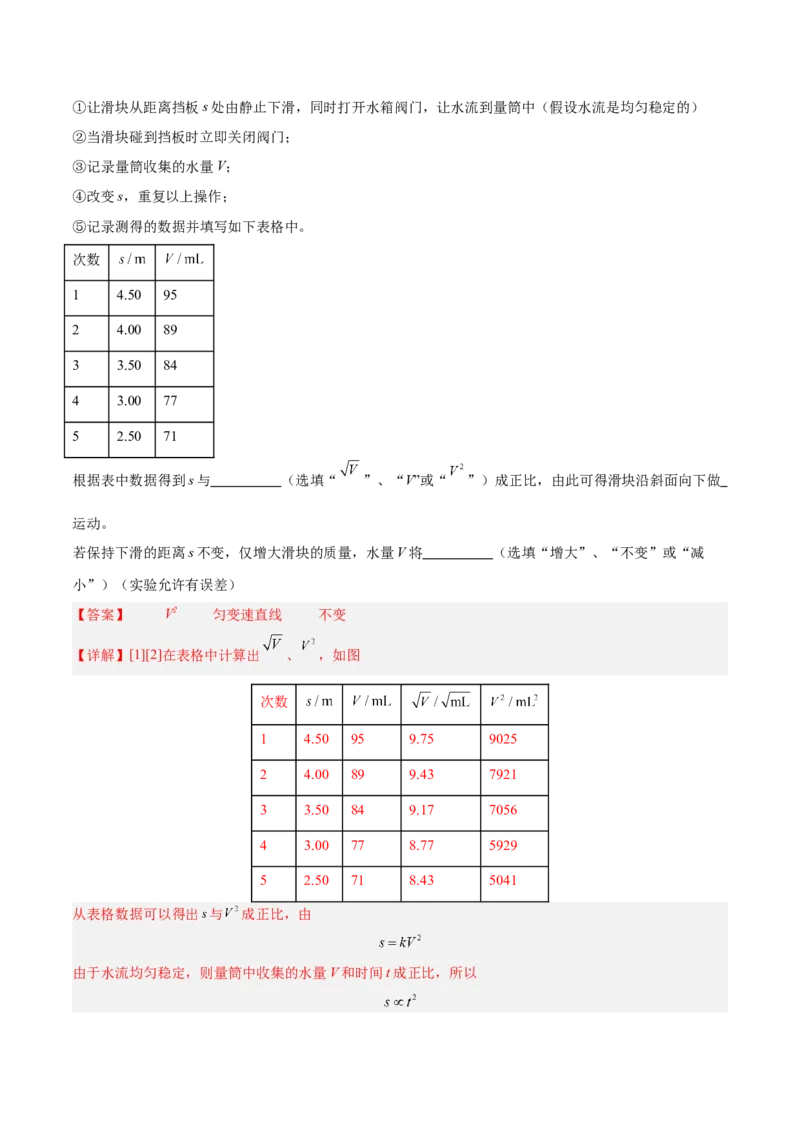押广东卷实验探究题2力学实验（解析版）_4.2025物理总复习_2024年新高考资料_5.2024三轮冲刺_备战2024年高考物理临考题号押题（广东专用）324210116