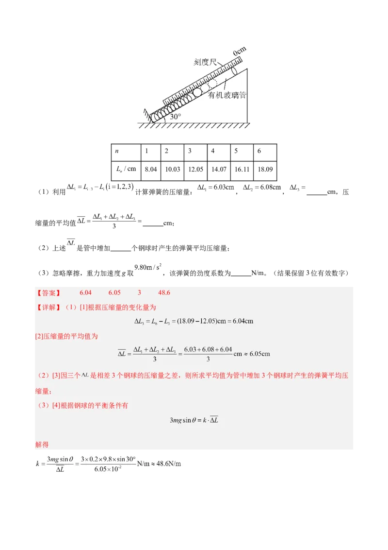 押广东卷实验探究题2力学实验（解析版）_4.2025物理总复习_2024年新高考资料_5.2024三轮冲刺_备战2024年高考物理临考题号押题（广东专用）324210116
