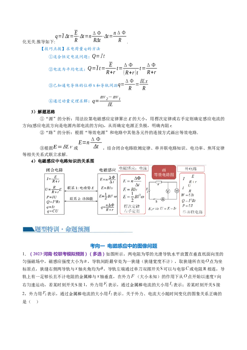 专题13电磁感应（讲义）（原卷版）_4.2025物理总复习_2024年新高考资料_2.2024二轮复习_2024年高考物理二轮复习讲练测（新教材新高考）