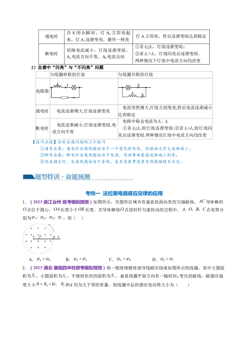专题13电磁感应（讲义）（原卷版）_4.2025物理总复习_2024年新高考资料_2.2024二轮复习_2024年高考物理二轮复习讲练测（新教材新高考）