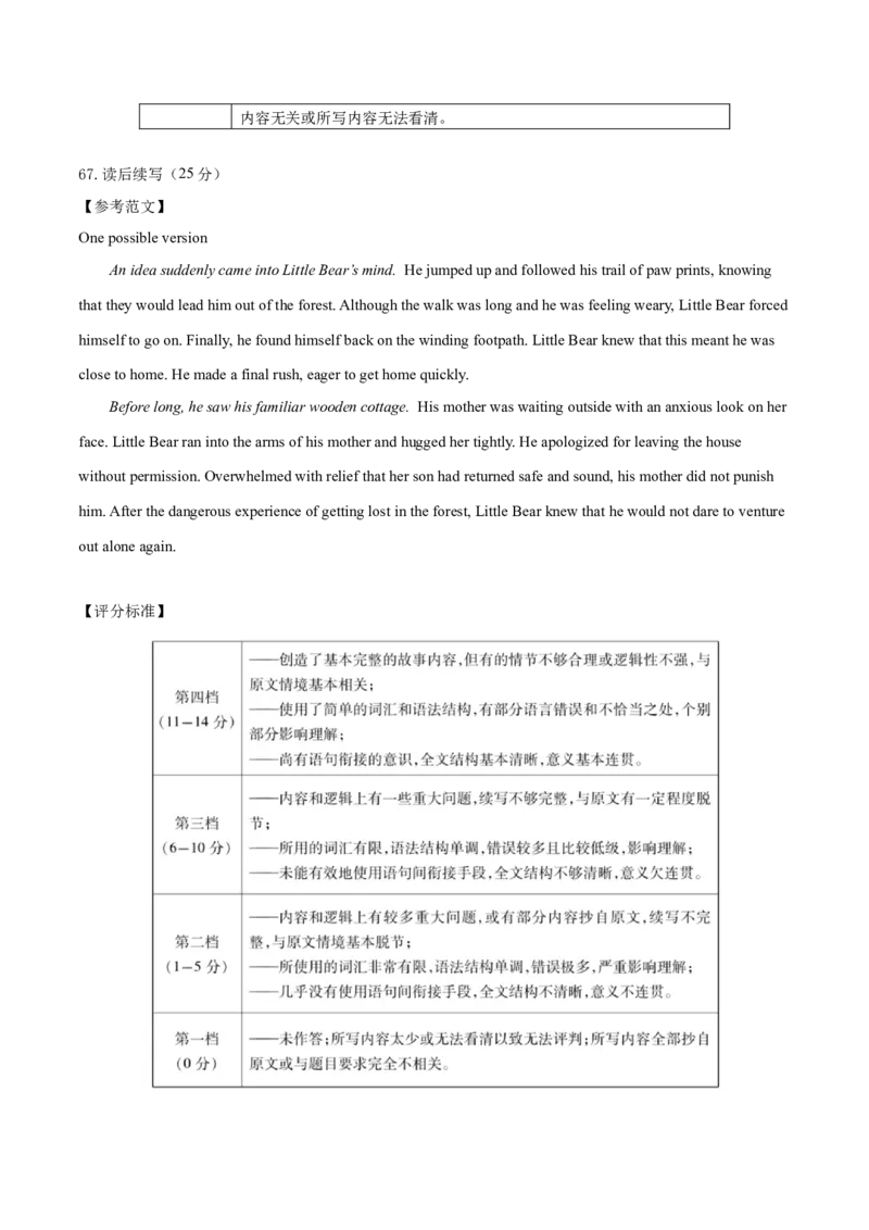 2023年高考押题预测卷03（云南、安徽、黑龙江、吉林、山西五省通用）-英语（参考答案）_3.2025英语总复习_2023年新高考资料_42023年高考英语押题预测卷