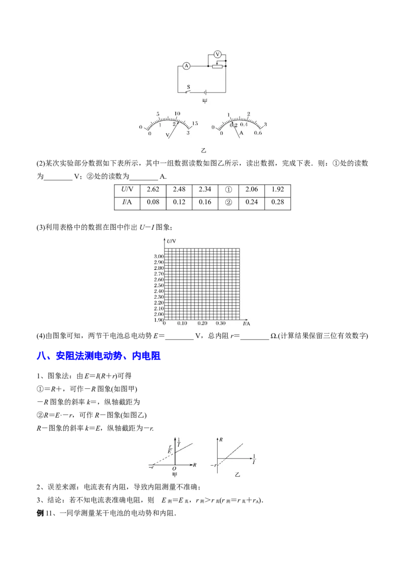 秘籍10电学实验热点问题综合-备战2023年高考物理抢分秘籍（新高考专用）（原卷版）_4.2025物理总复习_2023年新高复习资料_备战2023年高考物理抢分秘籍（新高考专用）