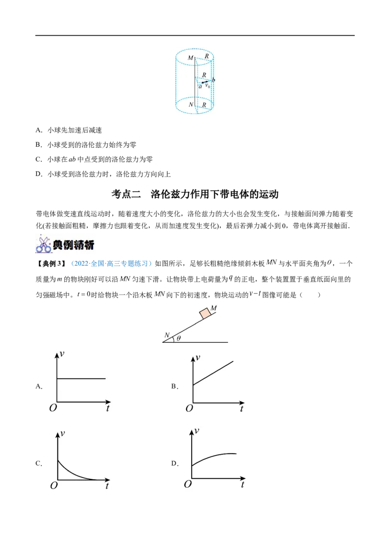 专题24磁场对运动电荷(带电体)的作用&mdash;&mdash;全攻略备战2023年高考物理一轮重难点复习（原卷版）_4.2025物理总复习_2023年新高复习资料_一轮复习